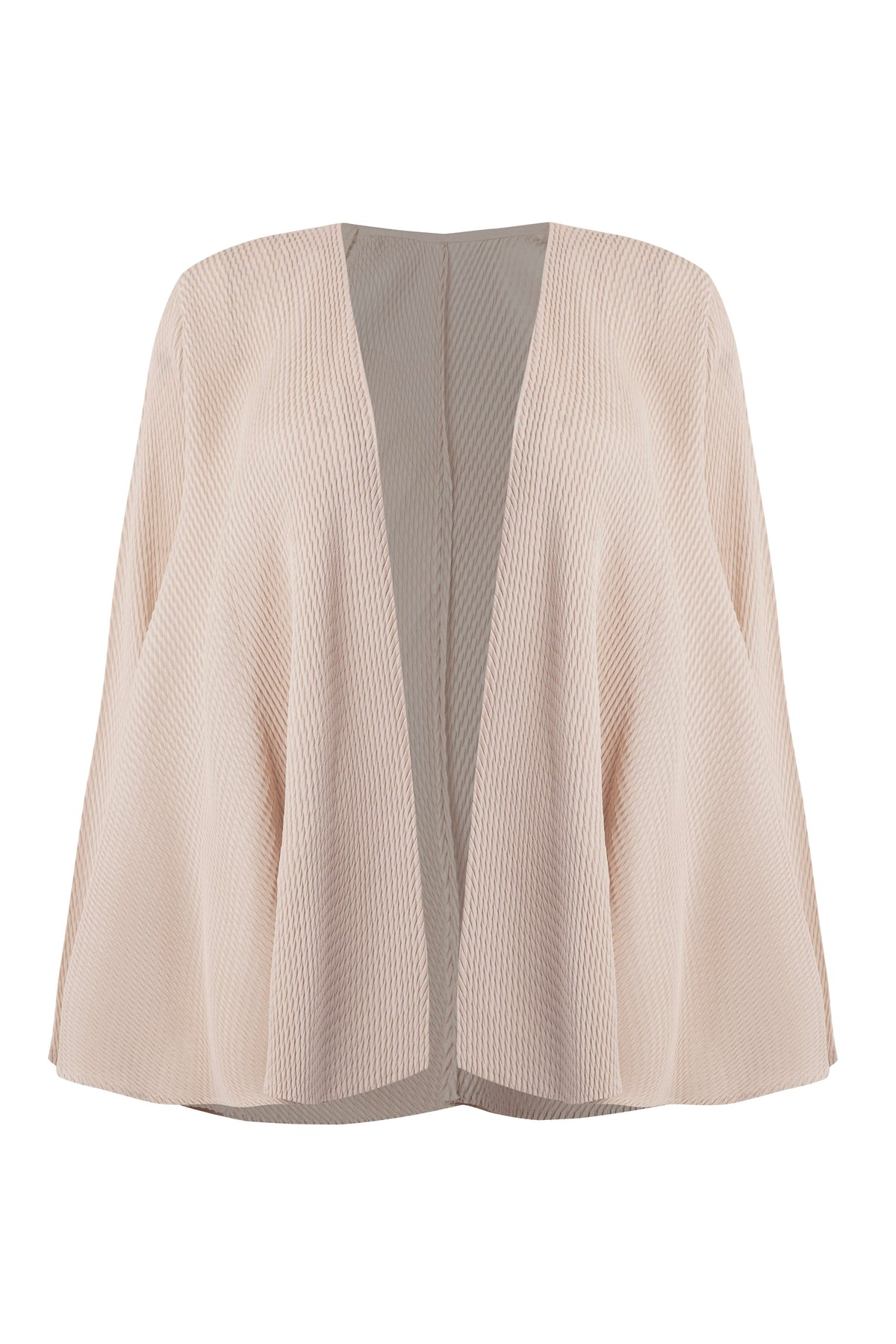 Beige Crinkled Cape Jacket - Tastes Like Couture