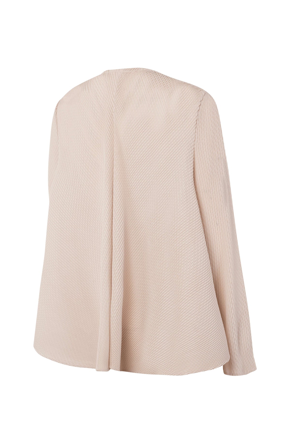 Beige Crinkled Cape Jacket - Tastes Like Couture