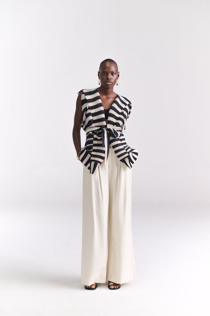 Ivory Denim Flare Pants - Tastes Like Couture