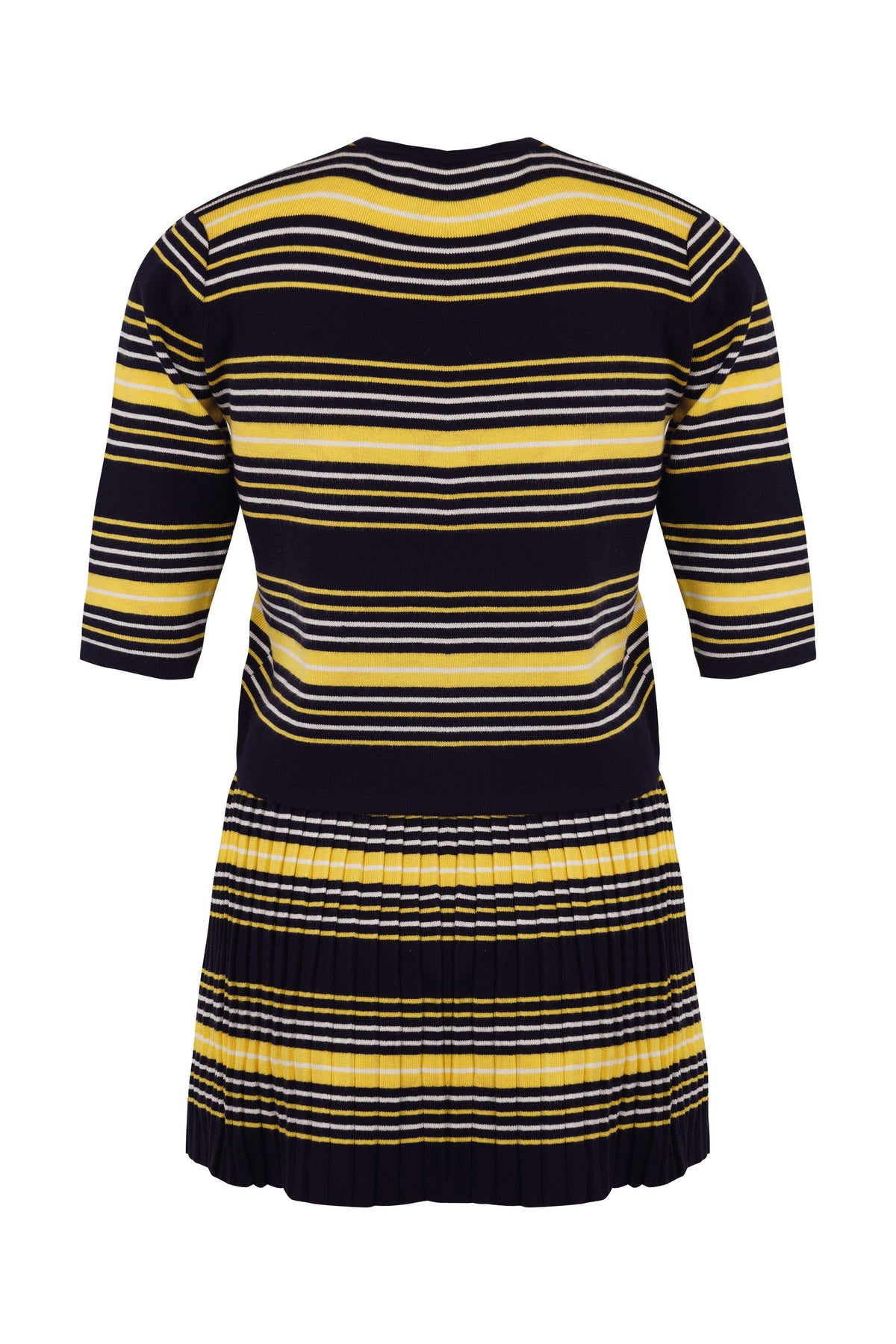 Stripe Knit Pleated Skirt & Top Coord - Tastes Like Couture