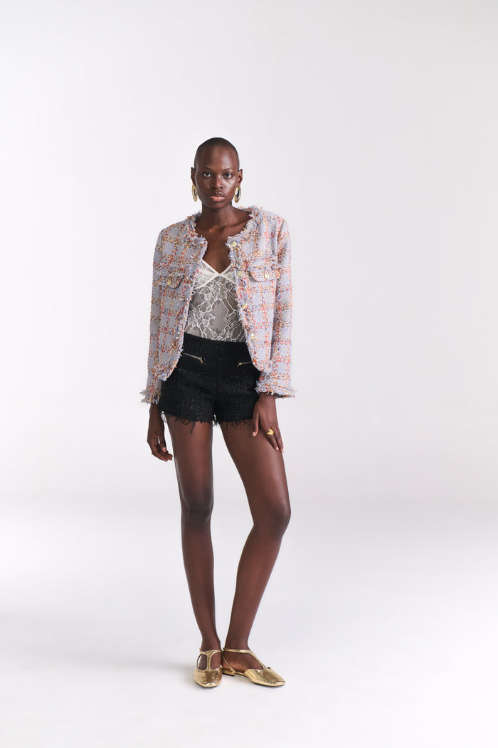 Blue Tweed Jacket - Tastes Like Couture