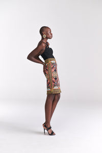 Baroque Print Pencil Skirt - Tastes Like Couture