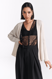 Black Tailored belted Wide Leg Pants - Tastes Like Couture