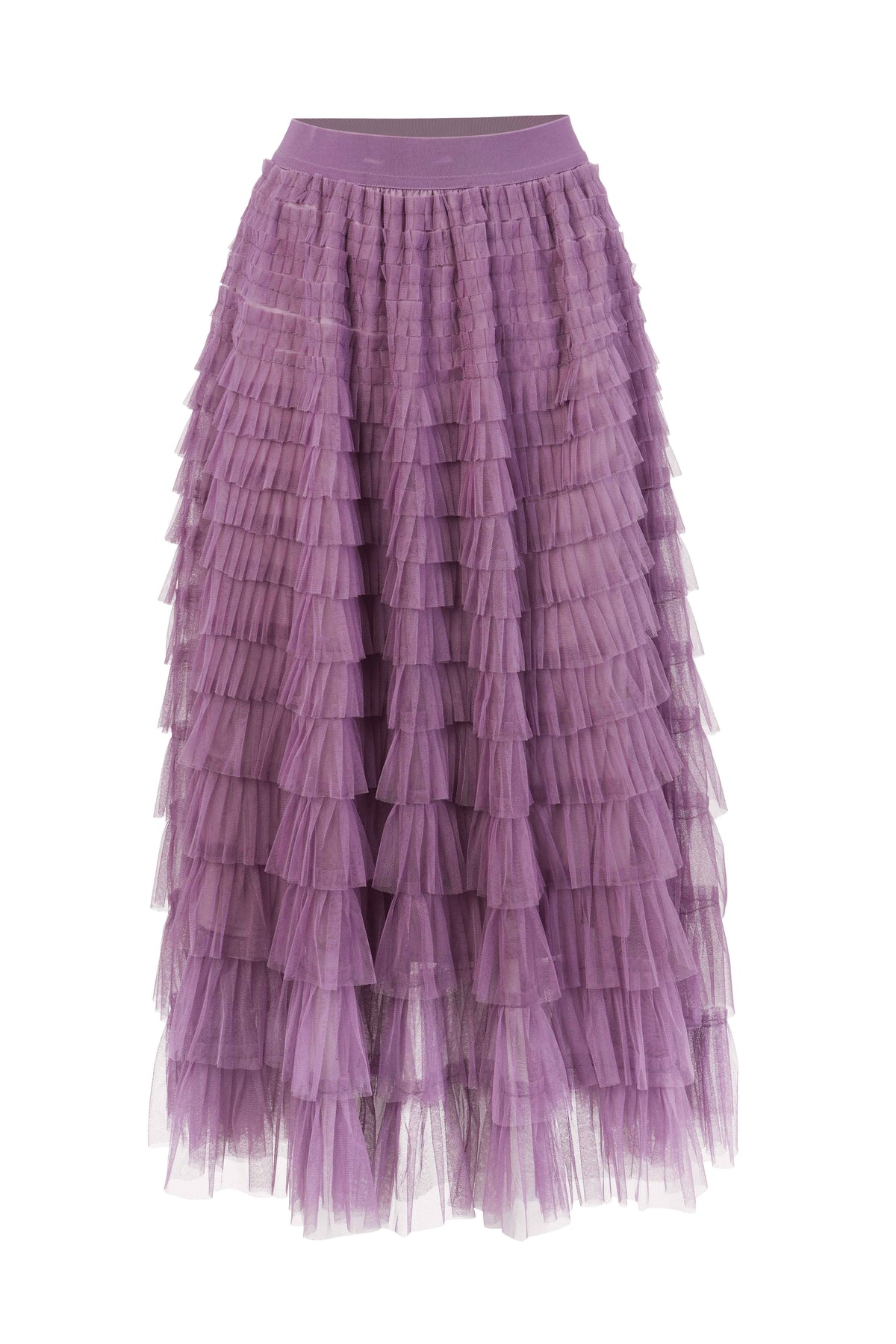 Lavender Tiered Tulle Midi Skirt - Tastes Like Couture