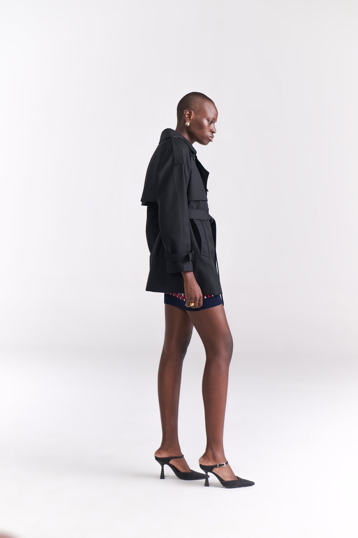 Black Short Trench Coat - Tastes Like Couture