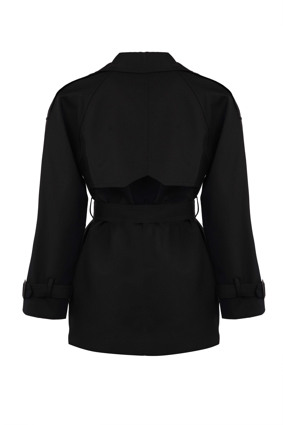 Black Short Trench Coat - Tastes Like Couture