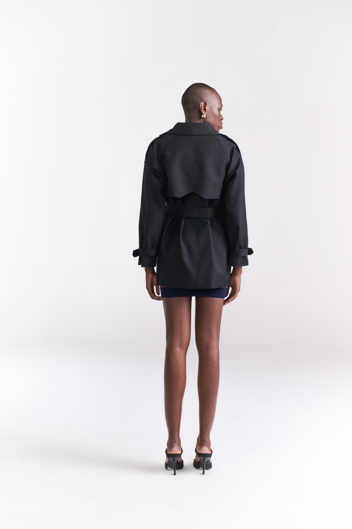 Black Short Trench Coat - Tastes Like Couture