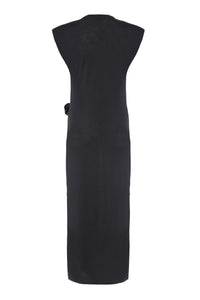 Black Maxi Dress With Side Tie-Up Detail - Tastes Like Couture