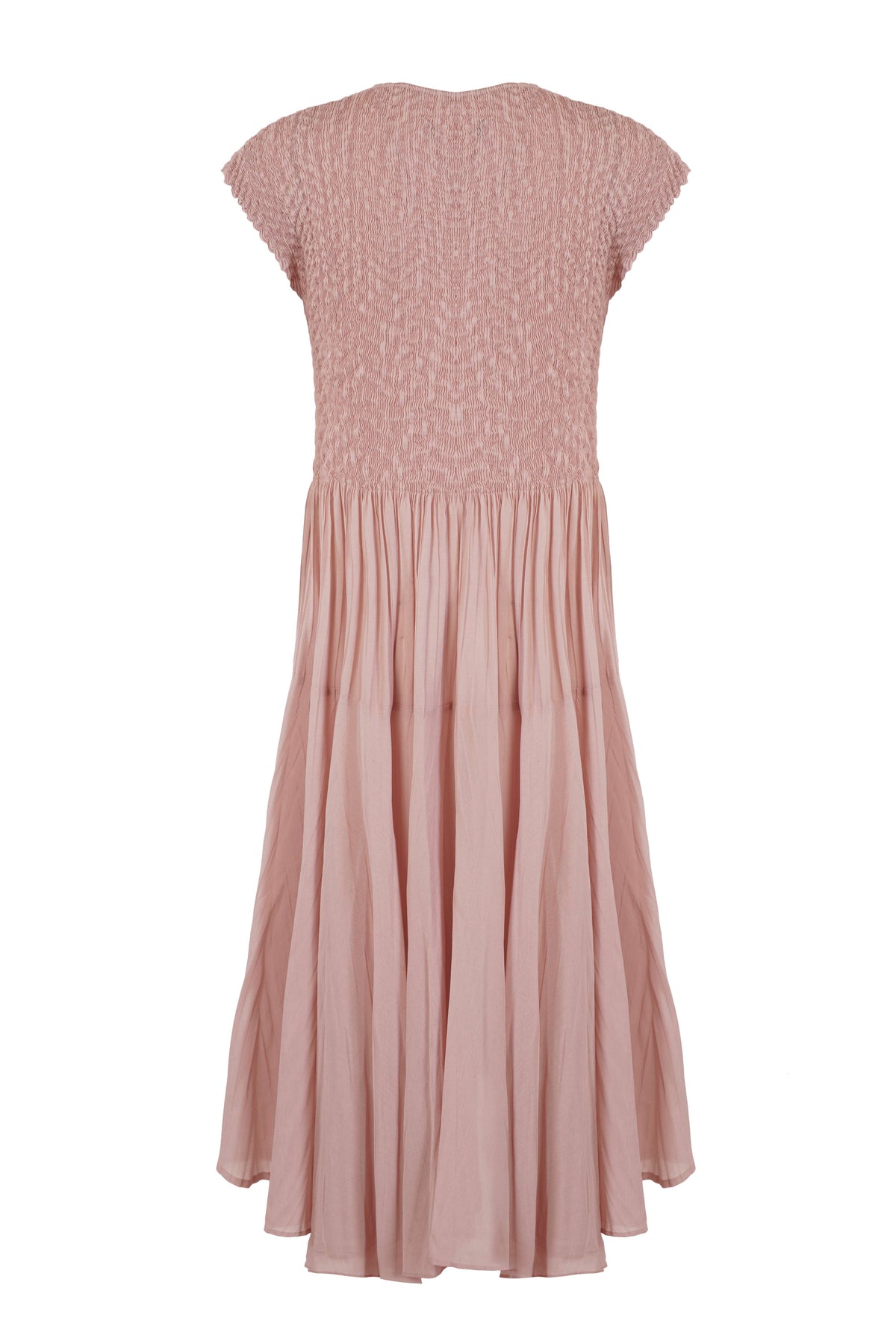 Blush Pink Crinkled Midi Dress - Tastes Like Couture