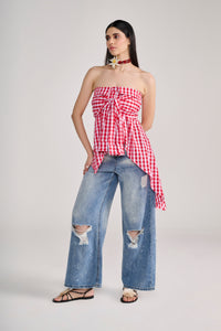 Paint Splatter Ripped Denim Jeans