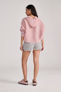 Blush Heat-Pleated Hoodie