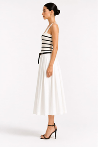 The Riviera Stripe Midi Dress
