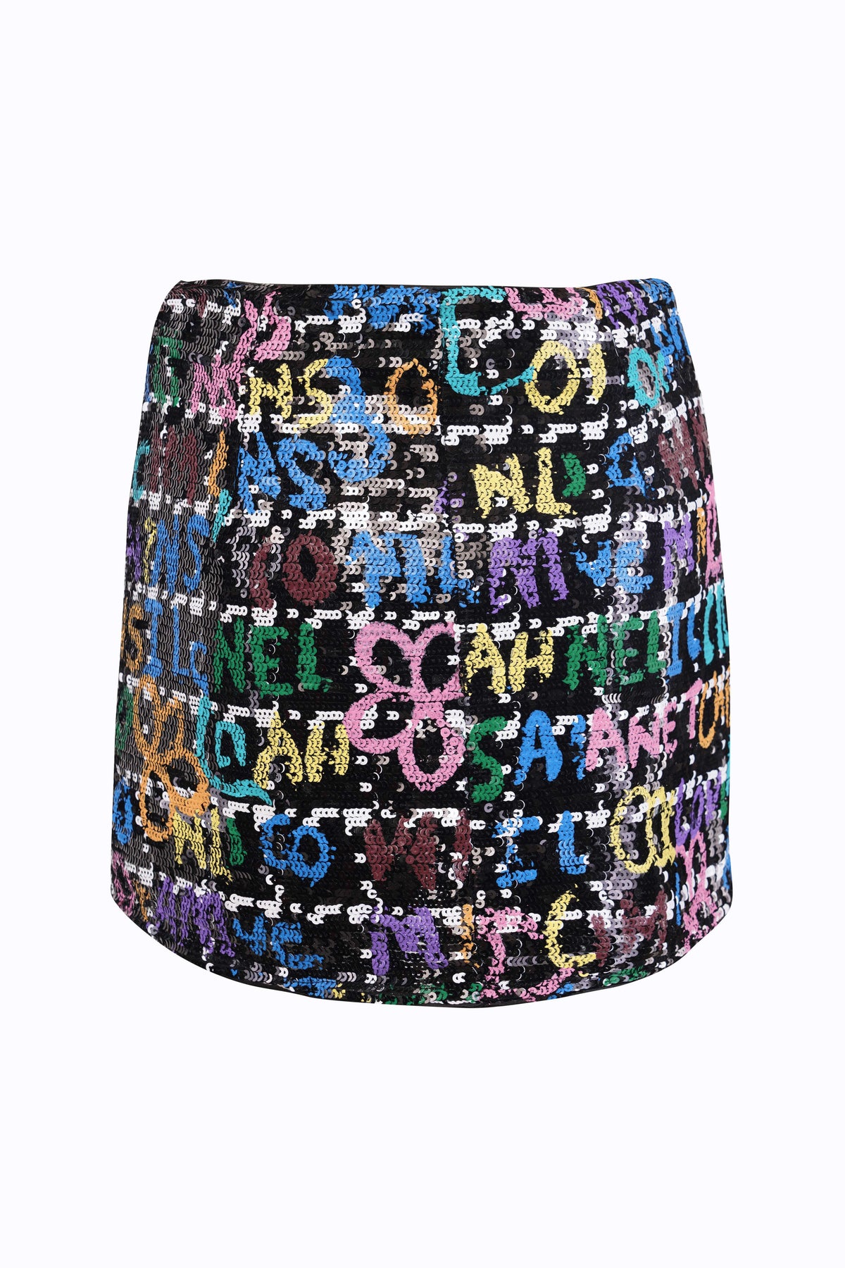 Graffiti Sequin Black Mini Skirt - Tastes Like Couture