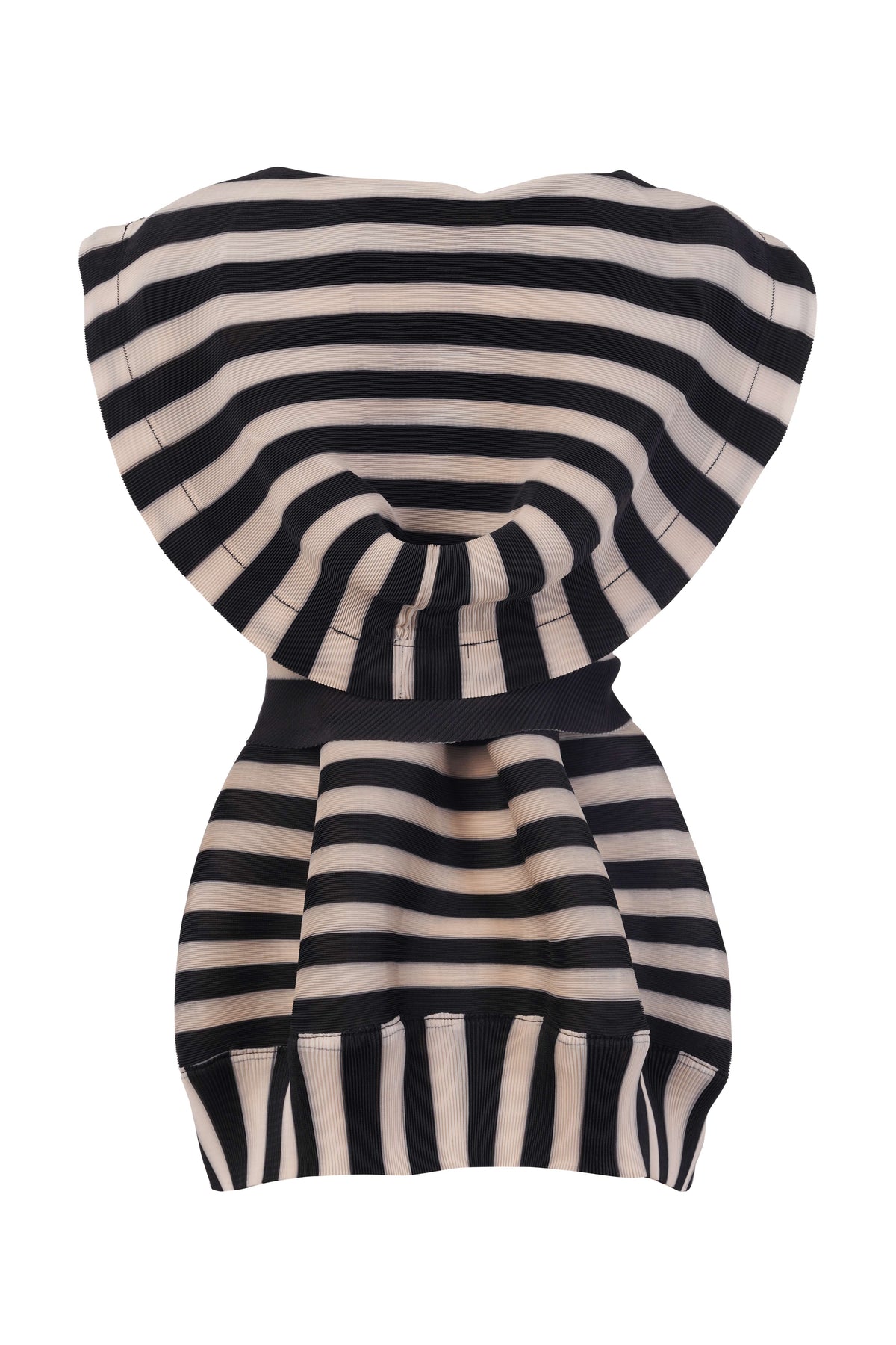 Striped Crinkled Hoodie Jacket - Tastes Like Couture