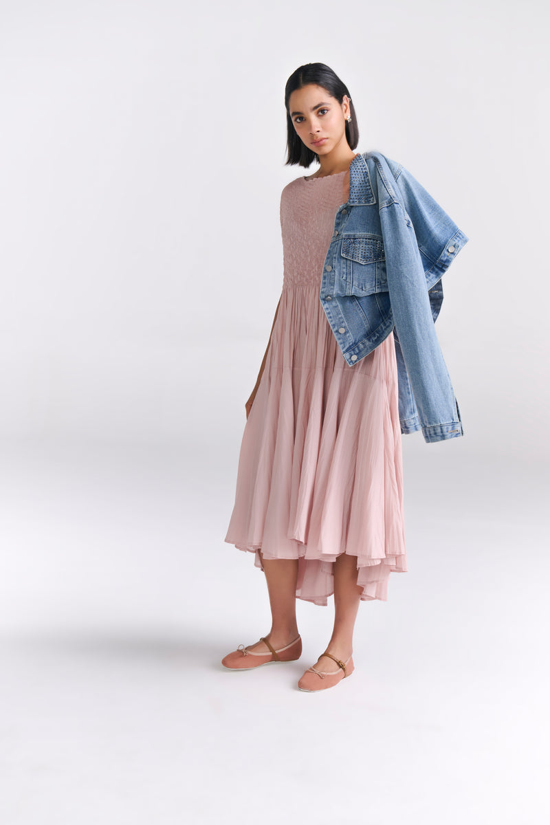 Blue Denim Jacket with Rhinestone Detail
