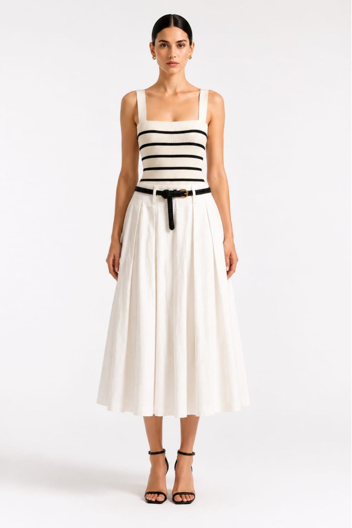 The Riviera Stripe Midi Dress