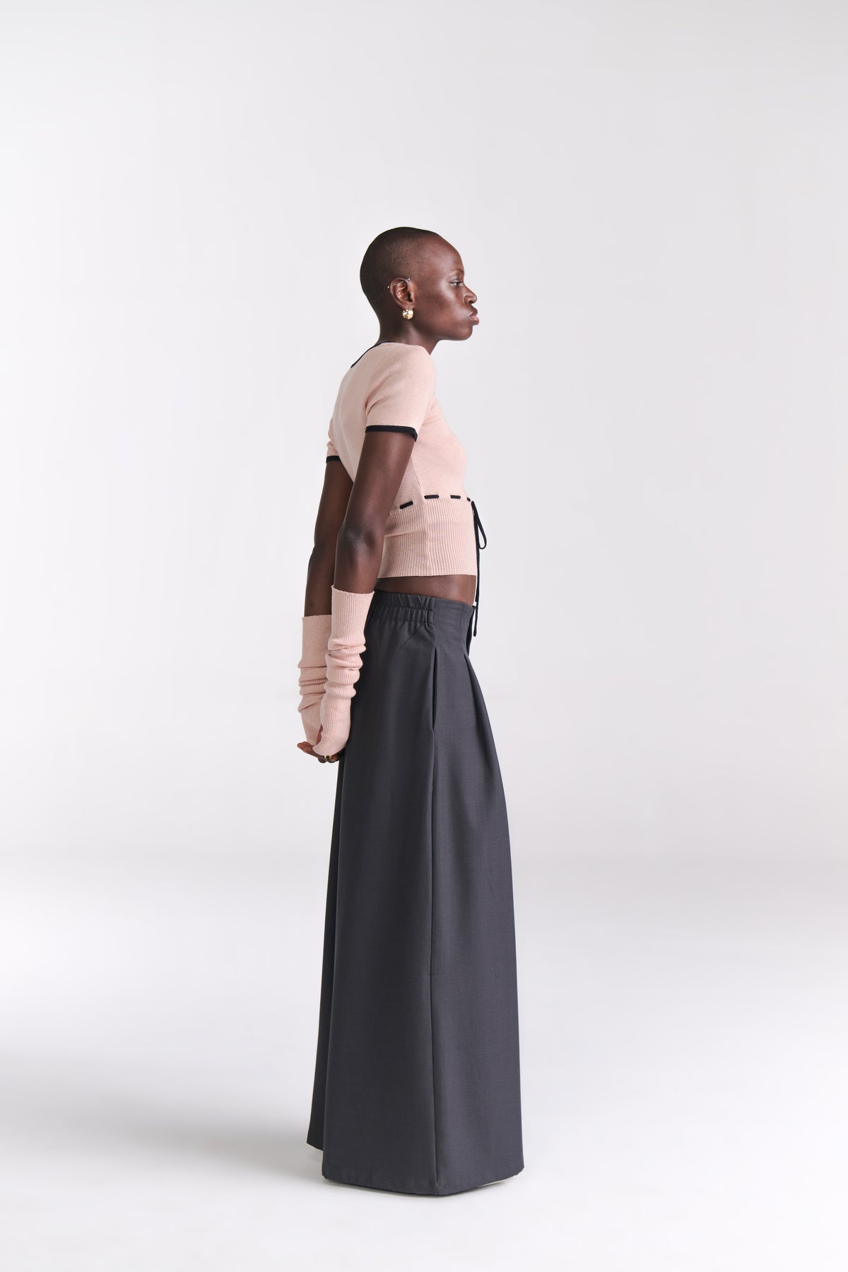 Charcoal Grey Tailored Wide Leg Pants - Tastes Like Couture