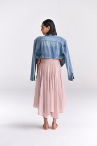 Blue Denim Jacket with Rhinestone Detail