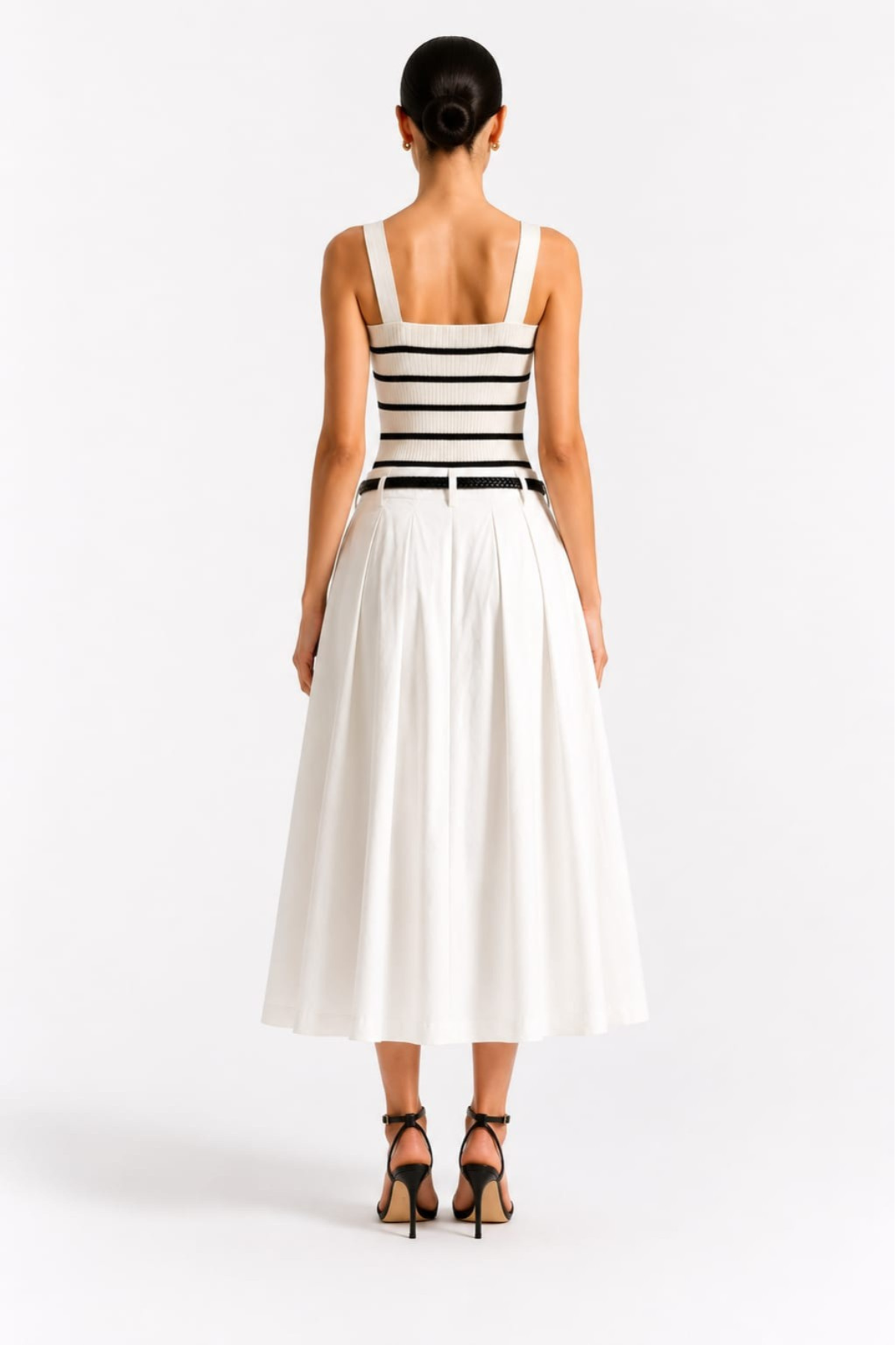 The Riviera Stripe Midi Dress