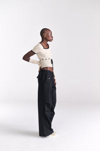 Ivory Knit Top with detachable sleeves