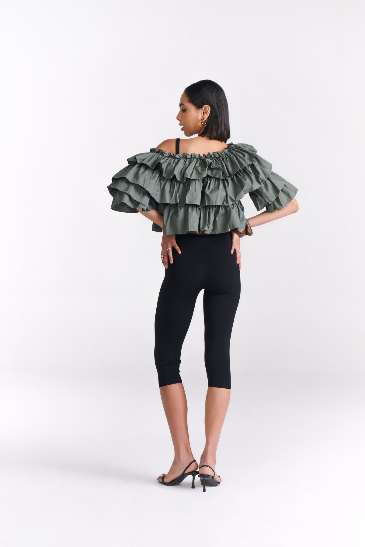 Ruched Peasant Off-Shoulder Top - Tastes Like Couture
