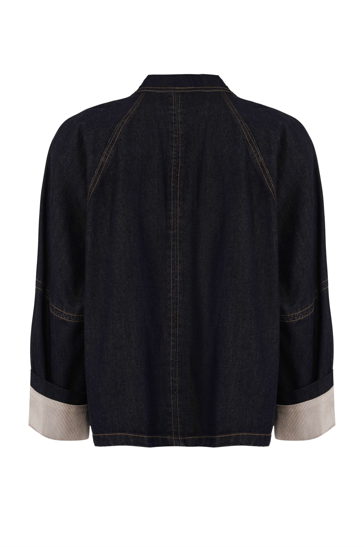 Denim Jacket with Stripe Lining - Tastes Like Couture