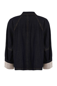 Denim Jacket with Stripe Lining - Tastes Like Couture