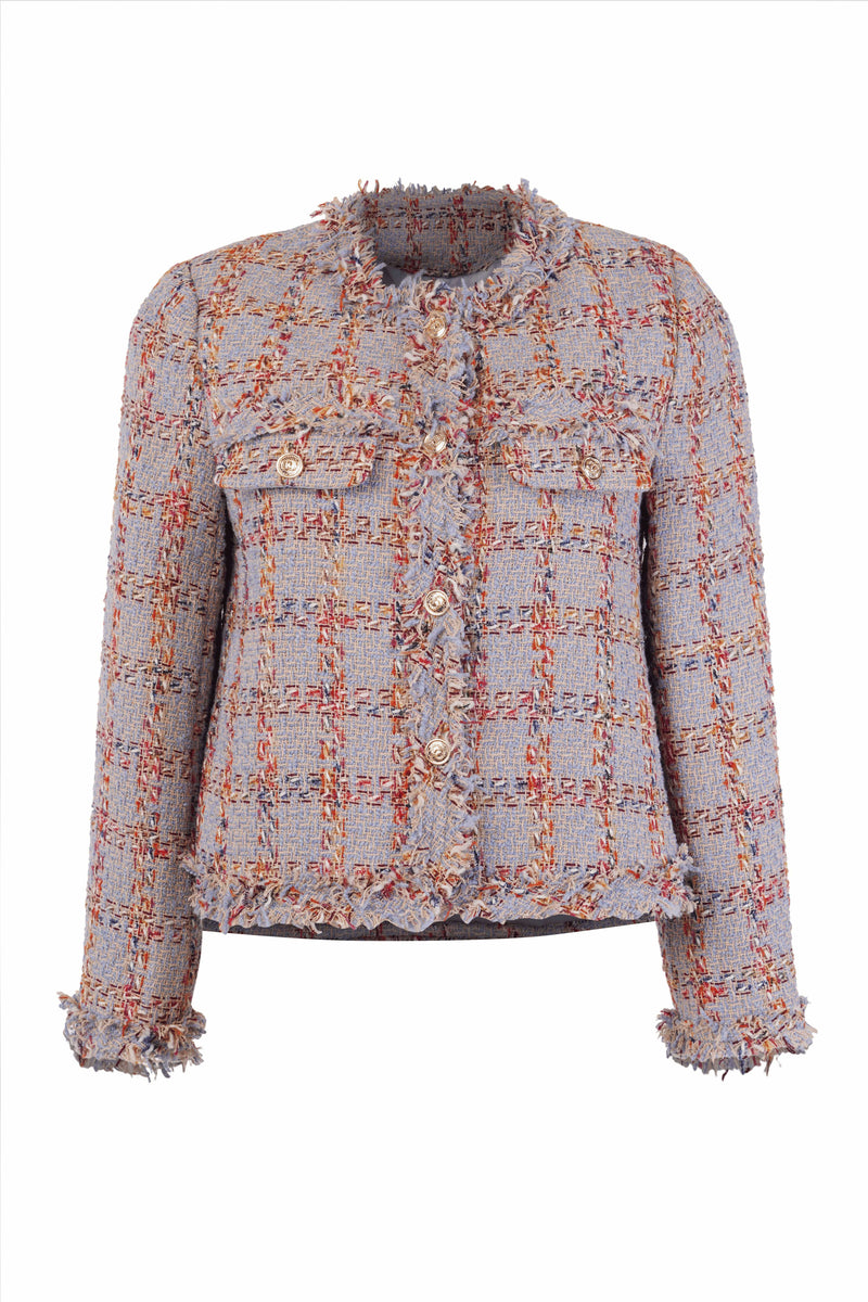 Blue Tweed Jacket - Tastes Like Couture