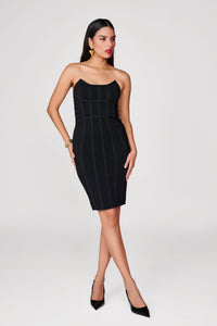 Black Tube Bandaged Dress